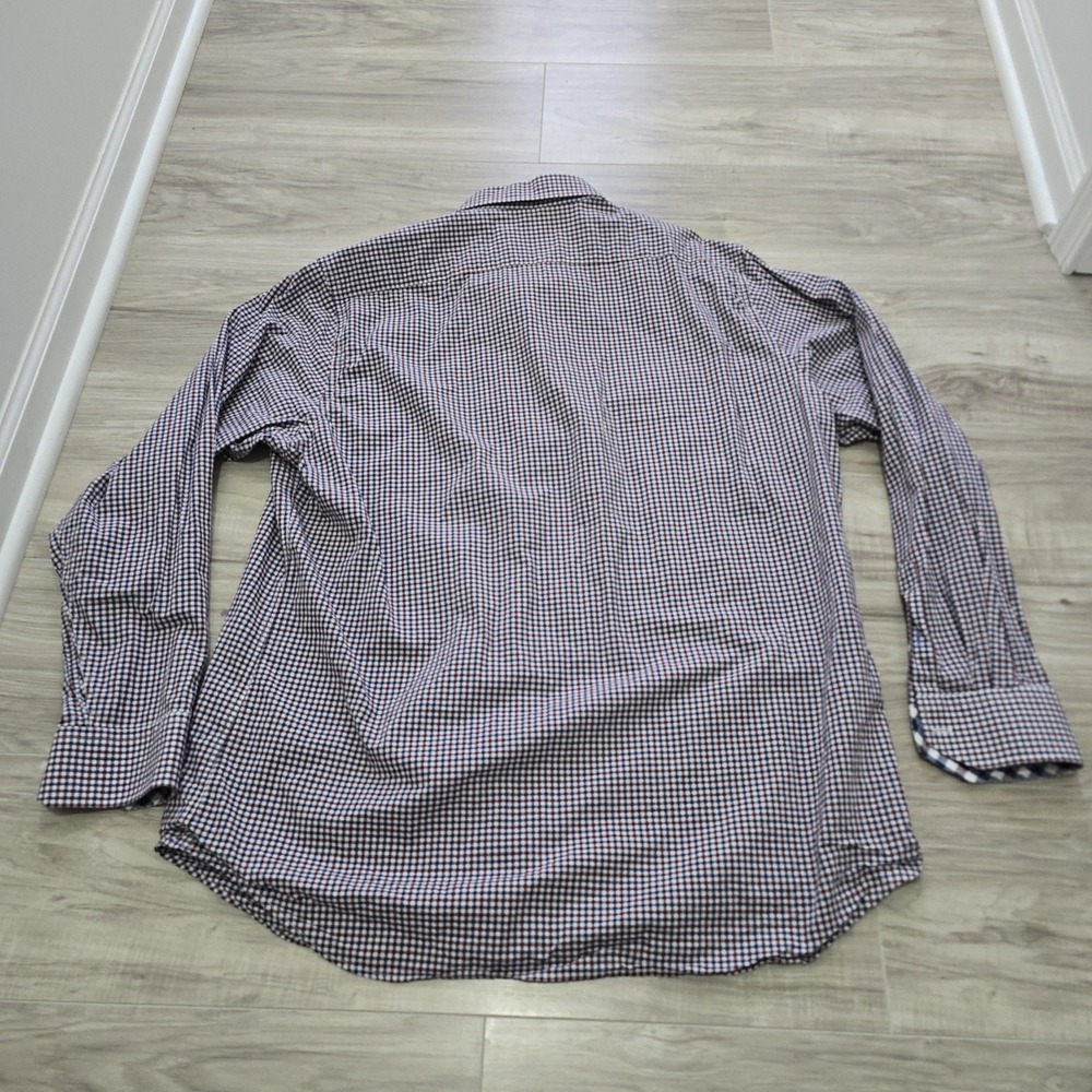 Tailorbyrd Shirt Mens Button Shirt Blue Red Check 2XL - Picture 9 of 11